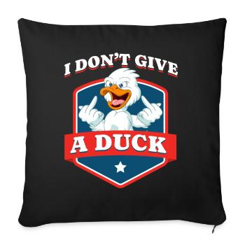 Rude Funny Saying "Duck You" Outfit - Sofa pillowcase 17,3'' x 17,3'' (45 x 45 cm) - black - Front
