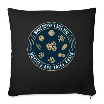 funny saying. Viruses Science Research - Sofa pillowcase 17,3'' x 17,3'' (45 x 45 cm) - black - Front