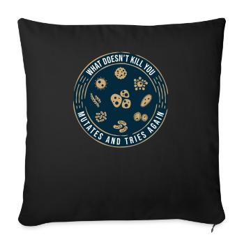 funny saying. Viruses Science Research - Sofa pillowcase 17,3'' x 17,3'' (45 x 45 cm) - black - Front