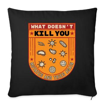 funny saying. Viruses Science Research - Sofa pillowcase 17,3'' x 17,3'' (45 x 45 cm) - black - Front