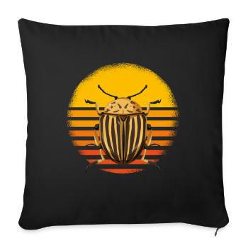 Retro Stripe Pattern for Nature Lovers - Sofa pillowcase 17,3'' x 17,3'' (45 x 45 cm) - black - Front
