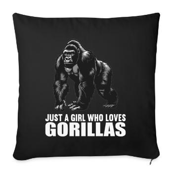 Gorillas Gorilla - Sofa pillowcase 17,3'' x 17,3'' (45 x 45 cm) - black - Front
