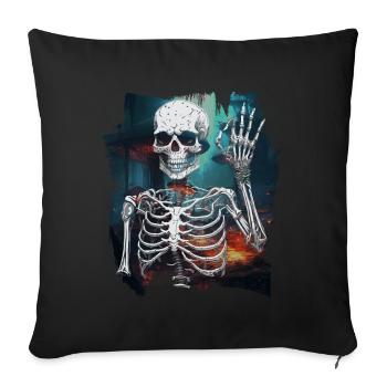 Halloween fantôme fantômes amoureux de la nature - Housse de coussin décorative 45 x 45 cm - noir - Devant