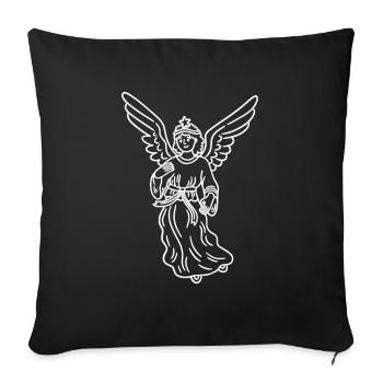 Angel spiritual fairy tale heaven heavenly - Sofa pillowcase 17,3'' x 17,3'' (45 x 45 cm) - black - Front