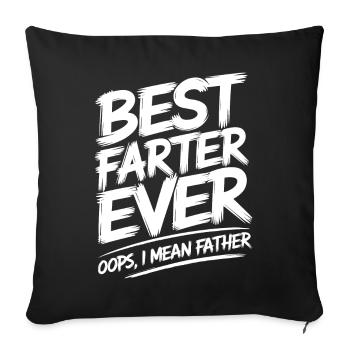 Pet Dire Péter Papa Chiots Drôle Pet Cadeau - Housse de coussin décorative 45 x 45 cm - noir - Devant