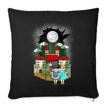 Enfants Enfant Conte de fées Conte de fées Personnage Chat Chats - Housse de coussin décorative 45 x 45 cm - noir - Devant