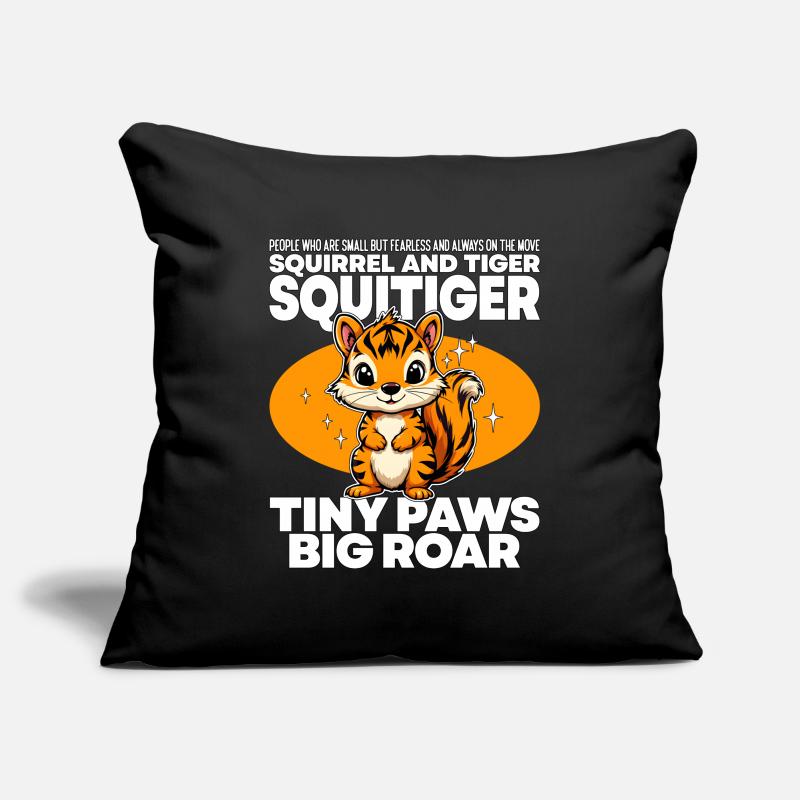 TINY PAWS BIG ROAR - SQUIRREL AND TIGER - SQUITIGE Sofa pillowcase 17,3'' x 17,3'' (45 x 45 cm)