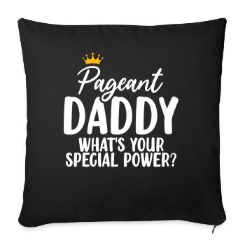 Pageant Daddy Glitz Glam Beauty Contest Papa - Housse de coussin décorative 45 x 45 cm - noir - Devant