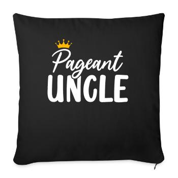 Festzug Onkel Glitz Glam Schönheitswettbewerb Schärpe - Sofakissenbezug 45 x 45 cm - Schwarz - Vorne