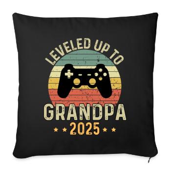 Mis à niveau jusqu’à grand-père 2025 - Housse de coussin décorative 45 x 45 cm - noir - Devant
