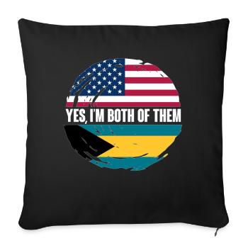 Bahamas Caribbean Island Atlantic Summer Gift - Sofa pillowcase 17,3'' x 17,3'' (45 x 45 cm) - black - Front