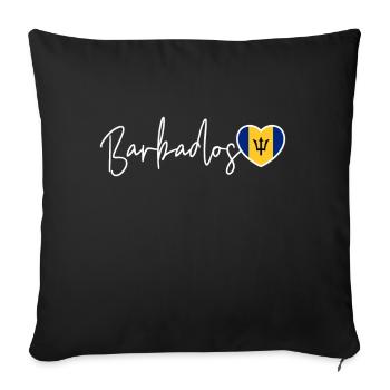 Barbados Caribbean Bajan Holiday Gift - Sofa pillowcase 17,3'' x 17,3'' (45 x 45 cm) - black - Front