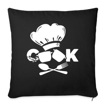 Chef I Love Cooking - Sofa pillowcase 17,3'' x 17,3'' (45 x 45 cm) - black - Front