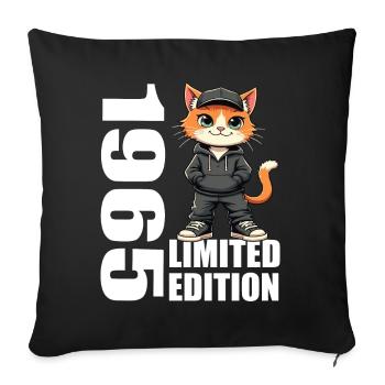 Edition Limitée 1965 Anniversaire 1965 Naissance - Housse de coussin décorative 45 x 45 cm - noir - Devant