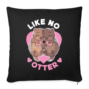 Otter Pun Like No Otter - Sofakissenbezug 45 x 45 cm - Schwarz - Vorne