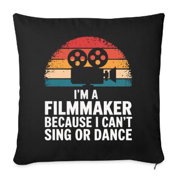 Filmmaker Film Director Cinematographer Film - Sofa pillowcase 17,3'' x 17,3'' (45 x 45 cm) - black - Front