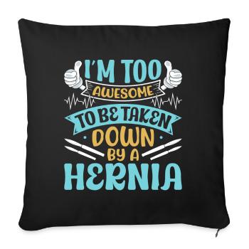Chirurgie des hernies - Housse de coussin décorative 45 x 45 cm - noir - Devant