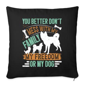 Alaskan Clover Kai - Sofa pillowcase 17,3'' x 17,3'' (45 x 45 cm) - black - Front