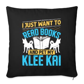 Alaskan Clover Kai - Sofa pillowcase 17,3'' x 17,3'' (45 x 45 cm) - black - Front