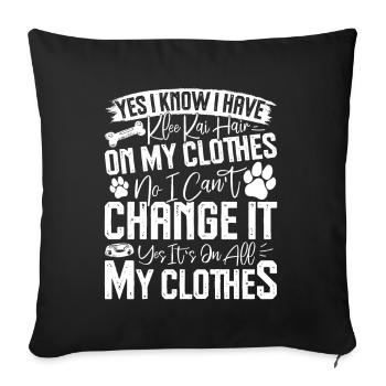 Alaskan Clover Kai - Sofa pillowcase 17,3'' x 17,3'' (45 x 45 cm) - black - Front