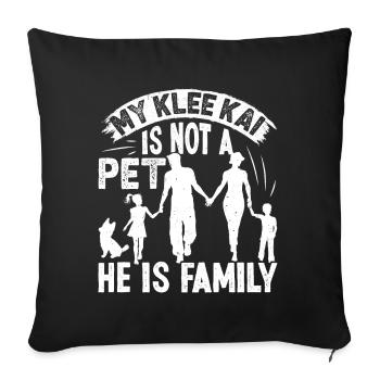 Alaskan Clover Kai - Sofa pillowcase 17,3'' x 17,3'' (45 x 45 cm) - black - Front