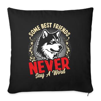 Alaskan Clover Kai - Sofa pillowcase 17,3'' x 17,3'' (45 x 45 cm) - black - Front