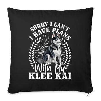 Alaskan Clover Kai - Sofa pillowcase 17,3'' x 17,3'' (45 x 45 cm) - black - Front