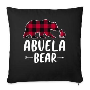 Ours Abuela - Housse de coussin décorative 45 x 45 cm - noir - Devant