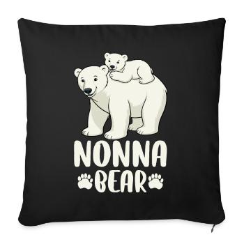 Nonna Bear - Sofa pillowcase 17,3'' x 17,3'' (45 x 45 cm) - black - Front