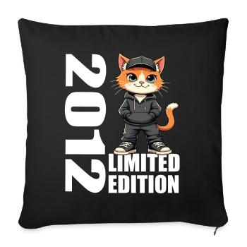 Limited Edition 2012 Birthday 2012 Born - Sofa pillowcase 17,3'' x 17,3'' (45 x 45 cm) - black - Front