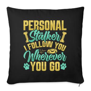 Alaskan Clover Kai - Sofa pillowcase 17,3'' x 17,3'' (45 x 45 cm) - black - Front