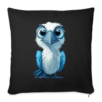 Blue-footed booby - Sofa pillowcase 17,3'' x 17,3'' (45 x 45 cm) - black - Front