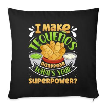 Tequenos Venezuelan - Sofa pillowcase 17,3'' x 17,3'' (45 x 45 cm) - black - Front