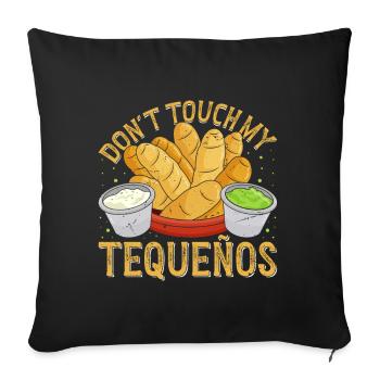 Tequenos Venezuelan - Sofa pillowcase 17,3'' x 17,3'' (45 x 45 cm) - black - Front
