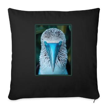 Blue-footed booby - Sofa pillowcase 17,3'' x 17,3'' (45 x 45 cm) - black - Front