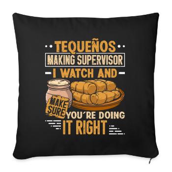 Tequenos Venezuelan - Sofa pillowcase 17,3'' x 17,3'' (45 x 45 cm) - black - Front