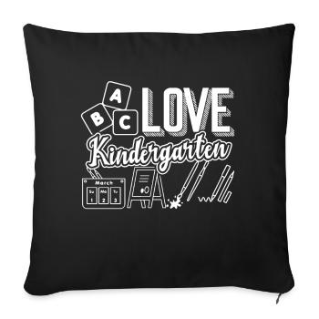 Kindergarten Teacher Kindergarten Teacher Love - Sofa pillowcase 17,3'' x 17,3'' (45 x 45 cm) - black - Front