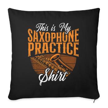 Saxophone This Is My Saxophone - Sofa pillowcase 17,3'' x 17,3'' (45 x 45 cm) - black - Front