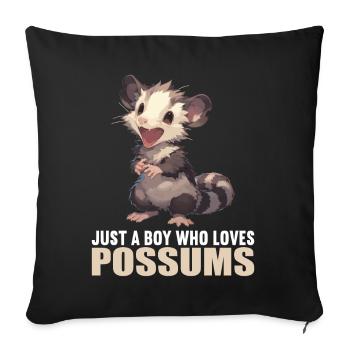 Opossum Opossums - Sofakissenbezug 45 x 45 cm - Schwarz - Vorne
