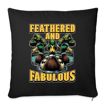 Mallard Duck Feathered And Fabulous Water Bird - Sofa pillowcase 17,3'' x 17,3'' (45 x 45 cm) - black - Front