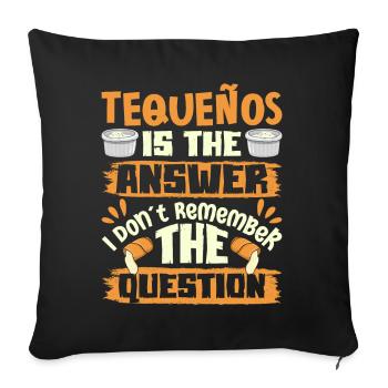 Tequenos Venezuelan - Sofa pillowcase 17,3'' x 17,3'' (45 x 45 cm) - black - Front