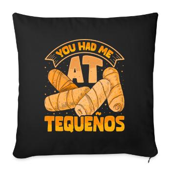 Tequenos Venezuelan - Sofa pillowcase 17,3'' x 17,3'' (45 x 45 cm) - black - Front