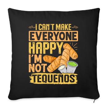 Tequenos Venezuelan - Sofa pillowcase 17,3'' x 17,3'' (45 x 45 cm) - black - Front