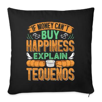 Tequenos Venezuelan - Sofa pillowcase 17,3'' x 17,3'' (45 x 45 cm) - black - Front