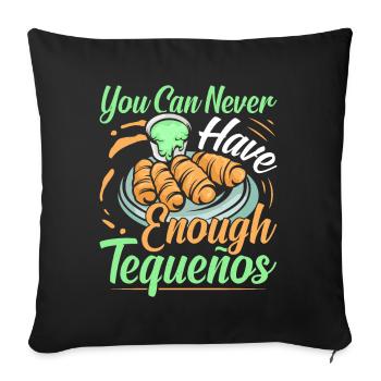 Tequenos Venezuelan - Sofa pillowcase 17,3'' x 17,3'' (45 x 45 cm) - black - Front