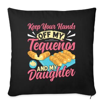 Tequenos Venezuelan - Sofa pillowcase 17,3'' x 17,3'' (45 x 45 cm) - black - Front