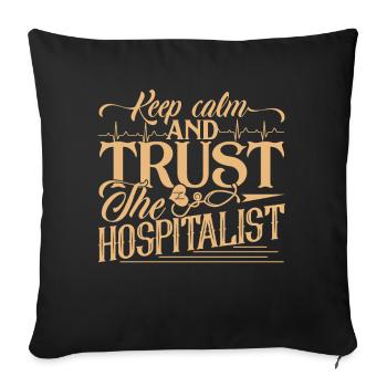Hospitalist Trust The Hospitalist - Sofa pillowcase 17,3'' x 17,3'' (45 x 45 cm) - black - Front