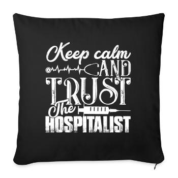 Hospitalist Trust The Hospitalist - Sofa pillowcase 17,3'' x 17,3'' (45 x 45 cm) - black - Front