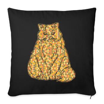 Himalayan Cat Himalayan Cat Geometric - Sofa pillowcase 17,3'' x 17,3'' (45 x 45 cm) - black - Front