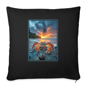 Crab Crab - Sofa pillowcase 17,3'' x 17,3'' (45 x 45 cm) - black - Front